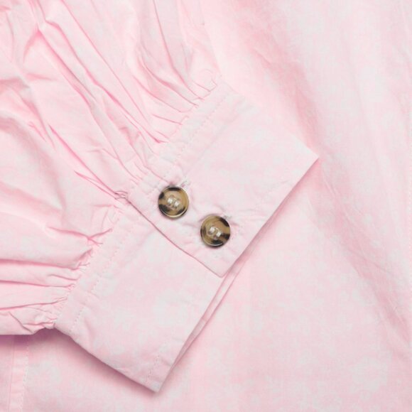 Ganni Pink Poplin Short Dress - Picture 5 of 6